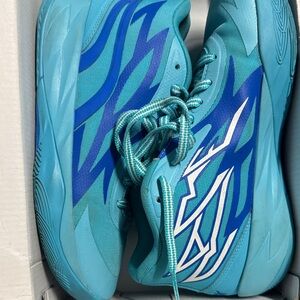 Puma Kids Teal and Royal Blue Sport Sneakers